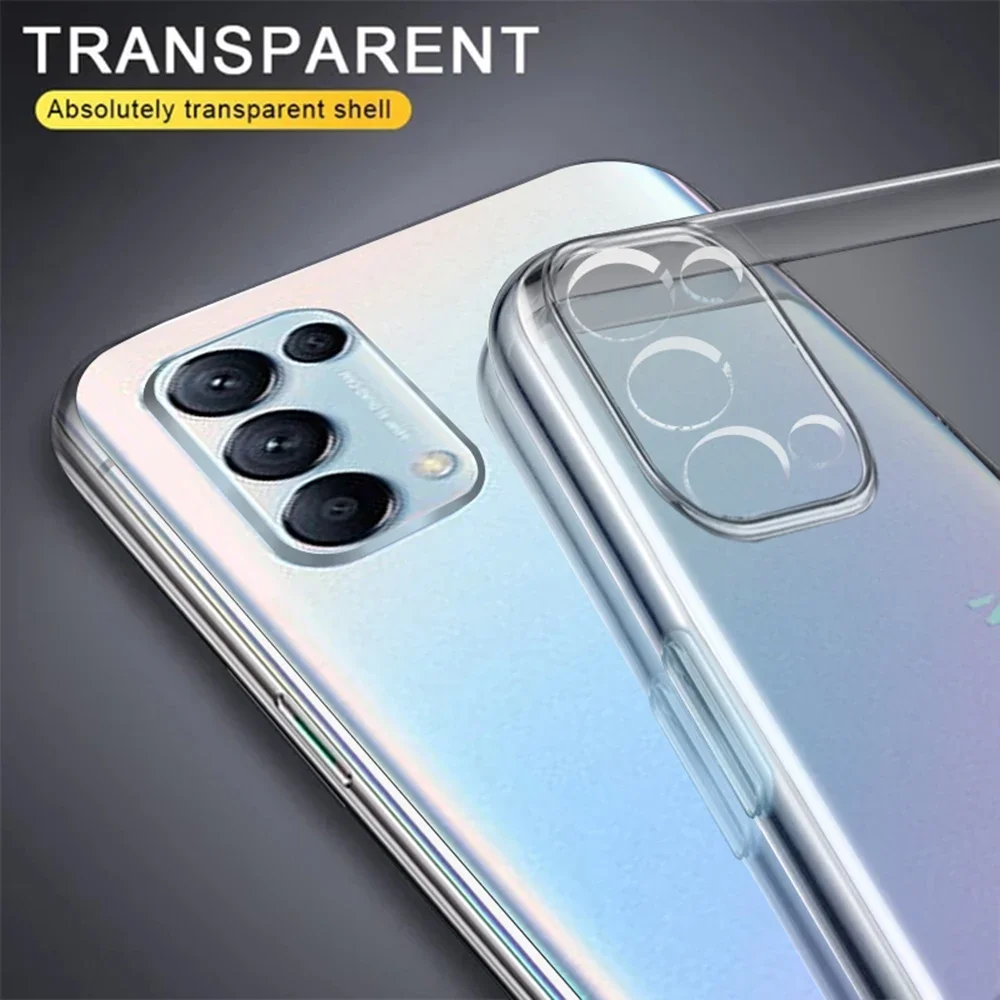 High Quality Transparent Back Cover for OPPO Reno 5 Reno5 Pro Plus Lite F K Z 4G 5G Soft TPU Clear Silicone Phone Case 5F 5K 5Z