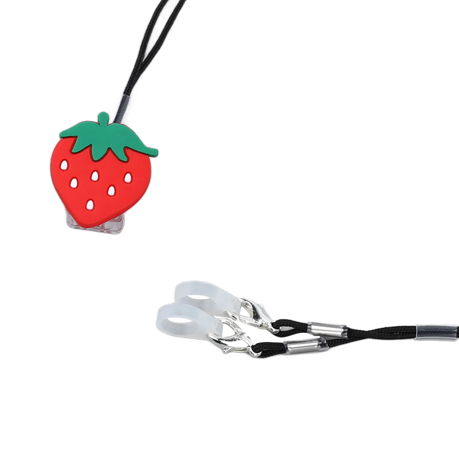 Hearing Aid Lanyard Fixation Lovely Plastic Ergonomic Strawberry Shaped Hearing Aid Clip Holder Portable for Daily Activities