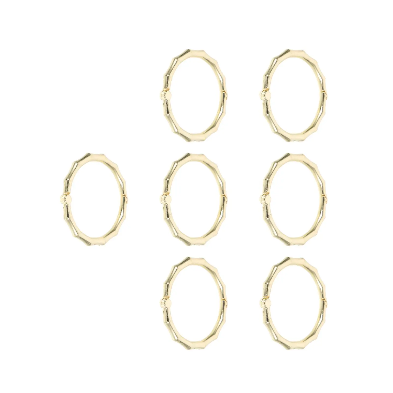 7pcs Metal Rings Binder Clips for Loose Circle Single Binder Office School Supplies Smooth