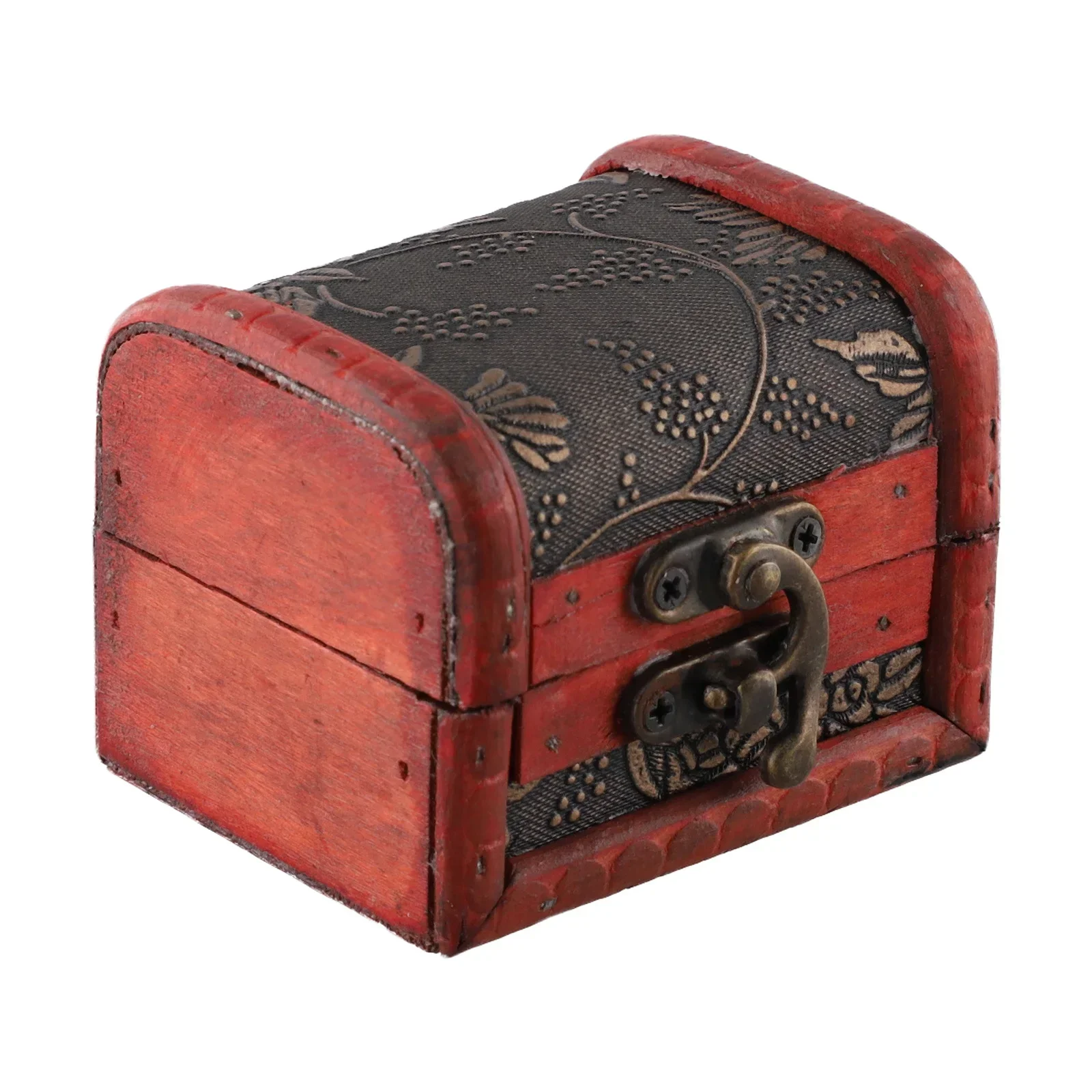 Retro design wooden box Wooden Treasure Chest Jewelry Box Vintage storage for souvenirs photos stamps coins and more