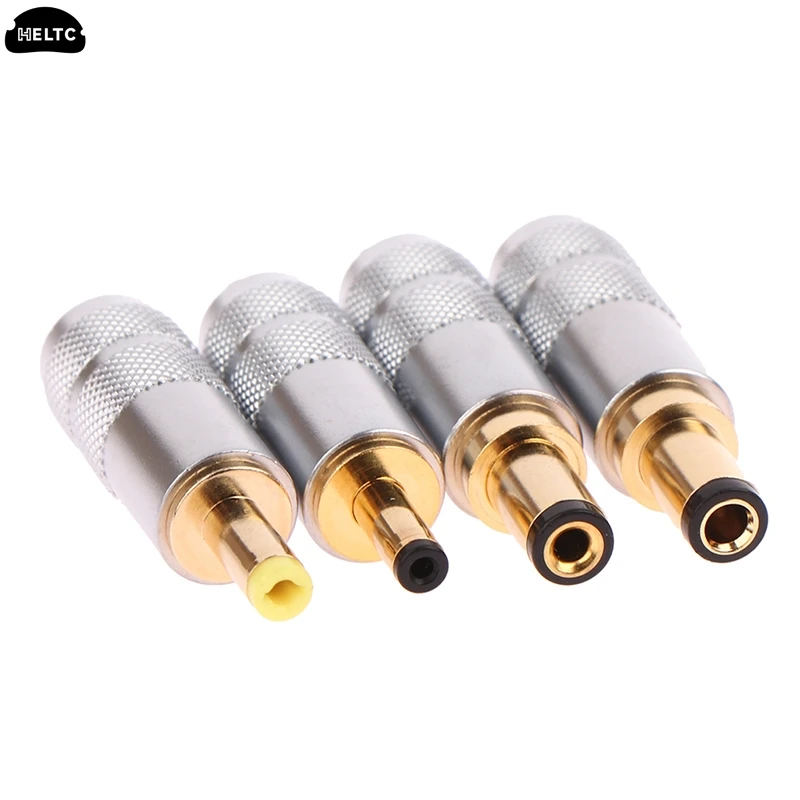 High Quality Copper Plated Gold 5.5X 2.5/5.5 X 2.1/4.0x1.7/3.5X1.3 DC Power Plug Jack Male Connector For Linear Power Output