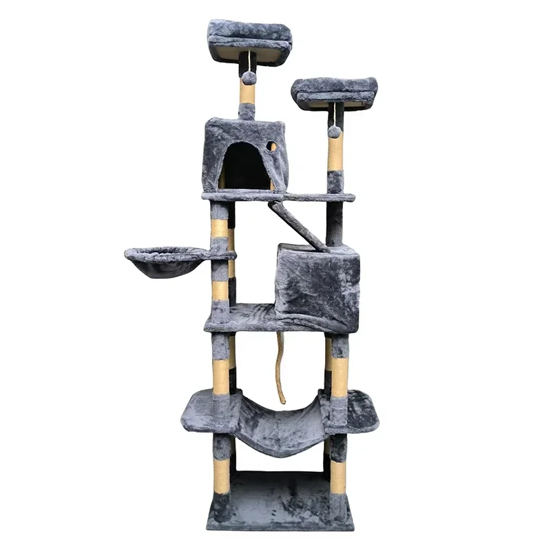 Hot Selling Cat Tower Climbing Frame Large Scratcher Sisal Scratching Cat Board  Encourages Jumping And Climbing Cat Tree House