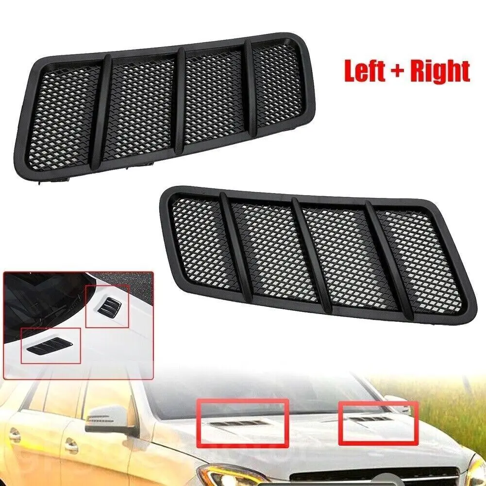 

2pcs Bumper Hood Vent Grille Engine Cover For Mercedes-Benz W166 GL350 GL450 GL550 ML350 ML550 2012-2015 1668800105 1668800205