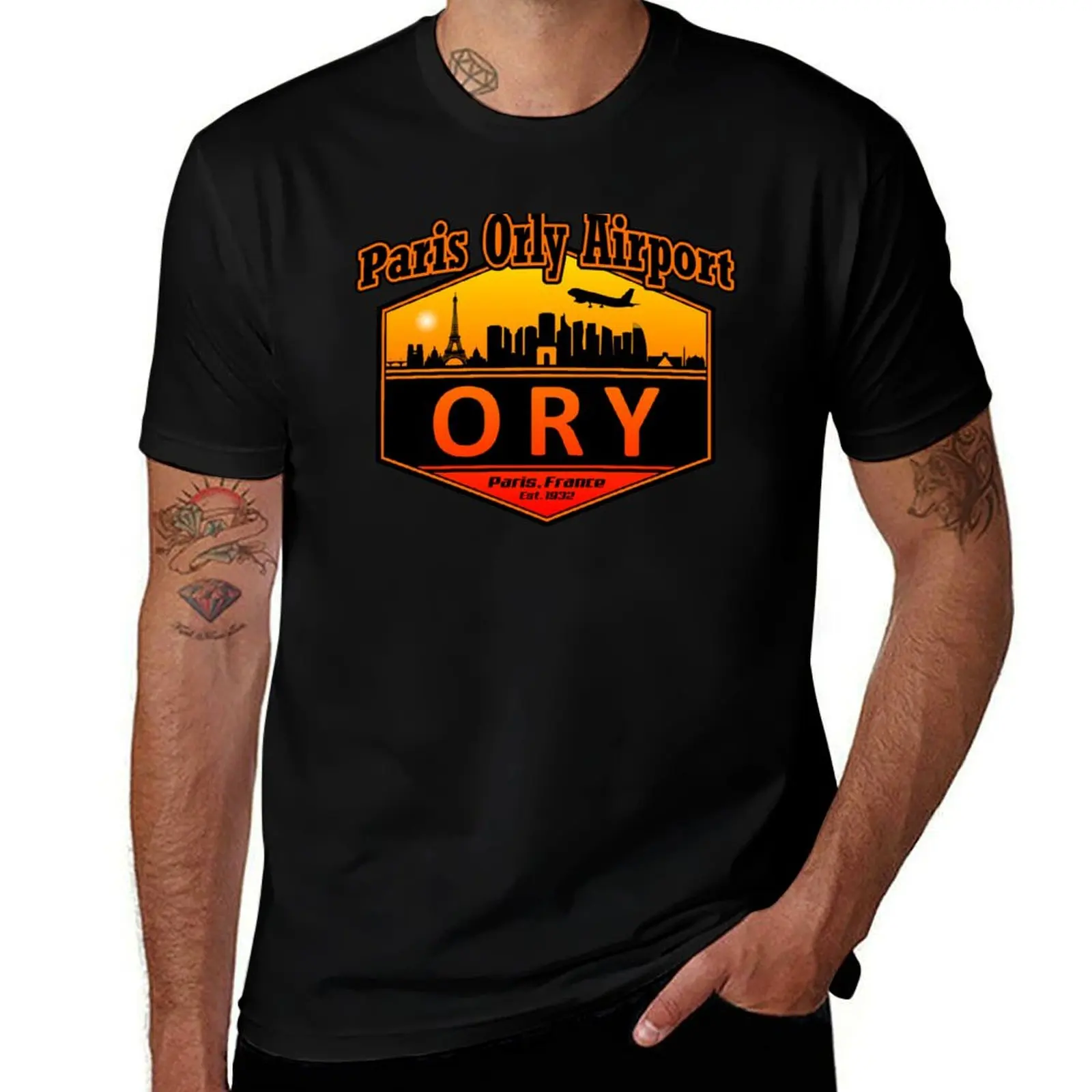 Paris Orly Airport Code T-Shirt Trendy Casual Short Sleeve Shirt T-Shirt