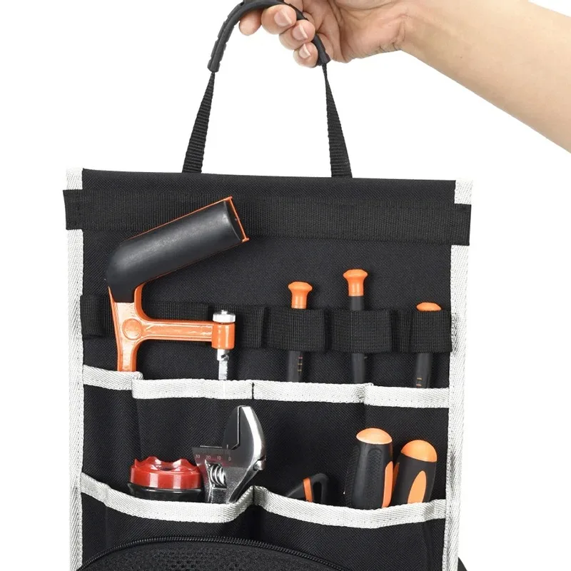 Waterproof thick shoulder carrying tool kit, multifunctional hardware storage bag, portable electrician bag