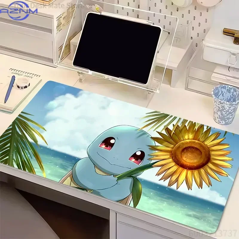 Pokemon Blastoise Ocean View Large Mouse Pad, XXL Extended Gaming Desk Mat, Non-slip Rubber Keyboard Mousepad for PC Laptop Desk