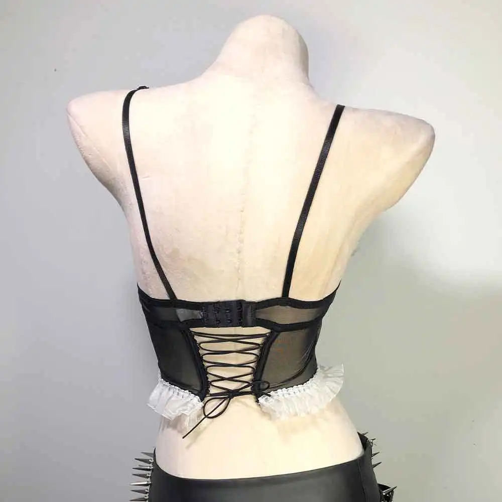 Goth Tops Harajuku Punk Rock Clothes Emo Clothing Y2K T-shirt E-Girls Rave Fashion Gothic Tank Grunge Kawaii Festival Outfit