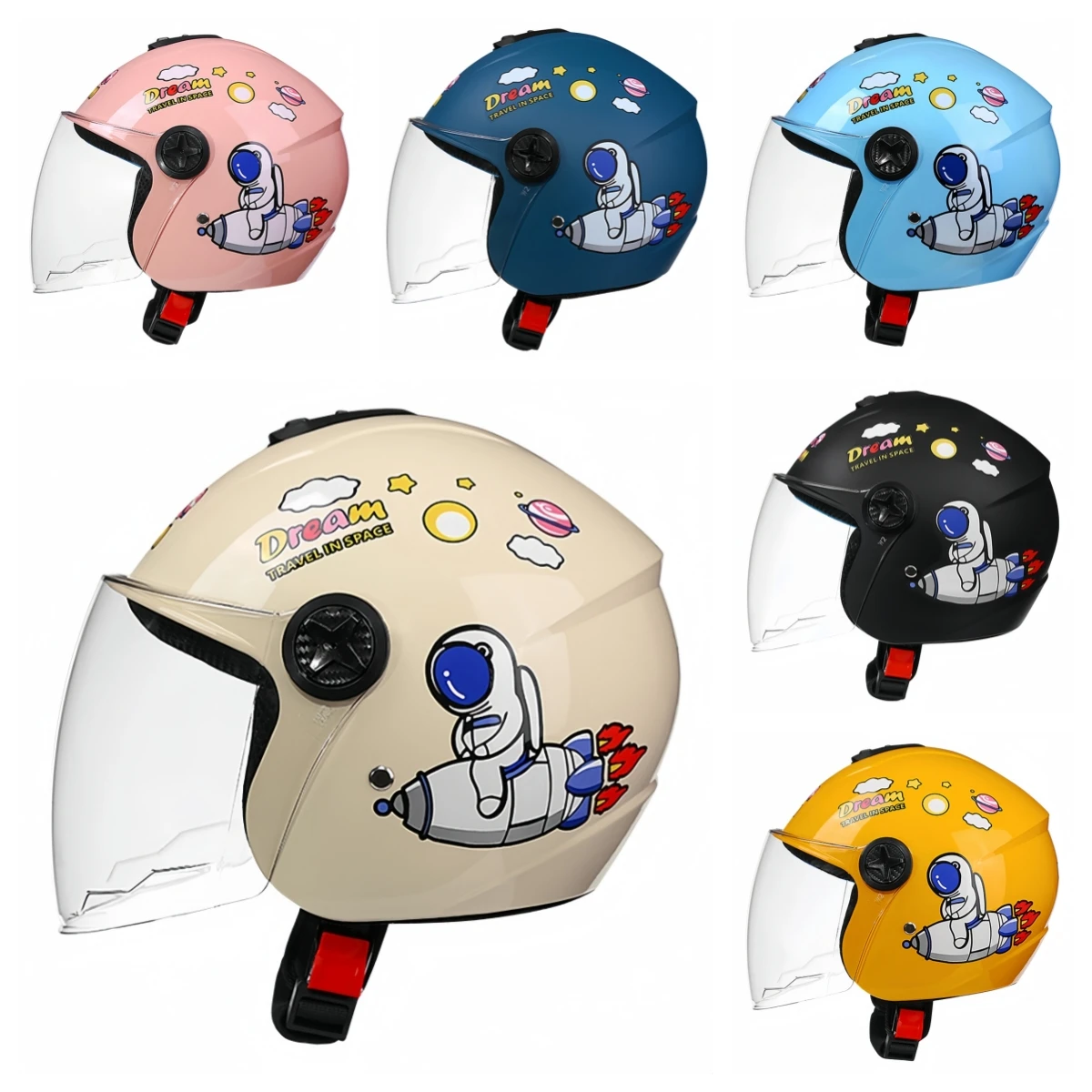 

New Child Half Helmets Electric Bicycles Electric Scooters Boys Girls All Season Universal Motorcycle Safety Helmets 50-56CM