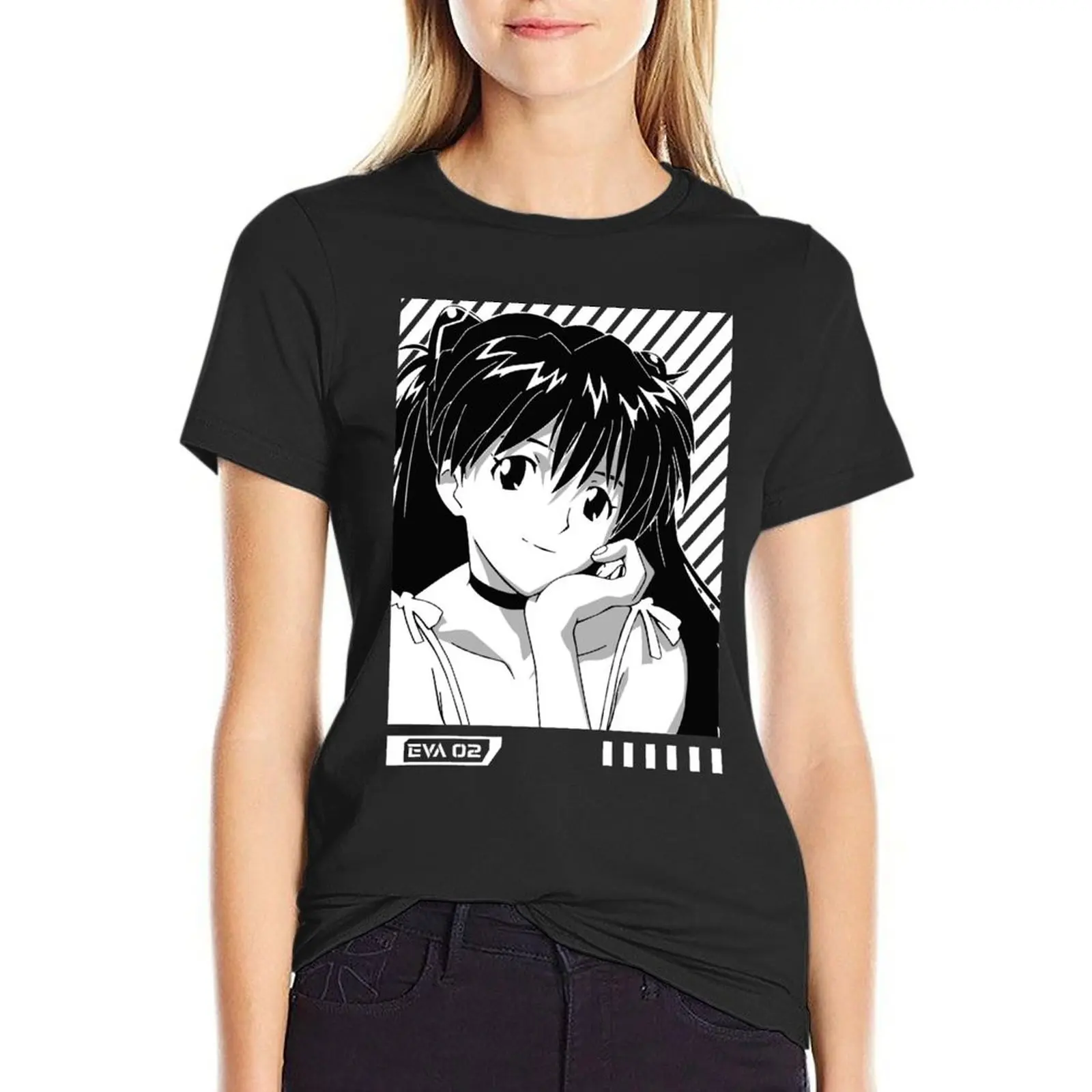 

Asuka Langley Soryu T-shirt funny kawaii clothes Woman clothes