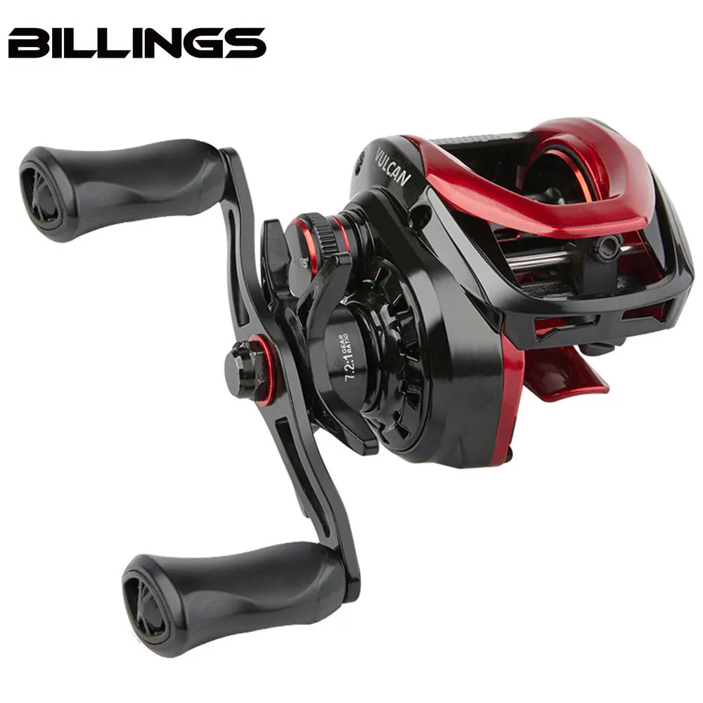 BILLINGS VULCAN Series Baitcasting Fishing Reel,With Magnetic Braking System,Ultra Light&Fast 7.2.1 Gear Ratio Carp Casting Reel