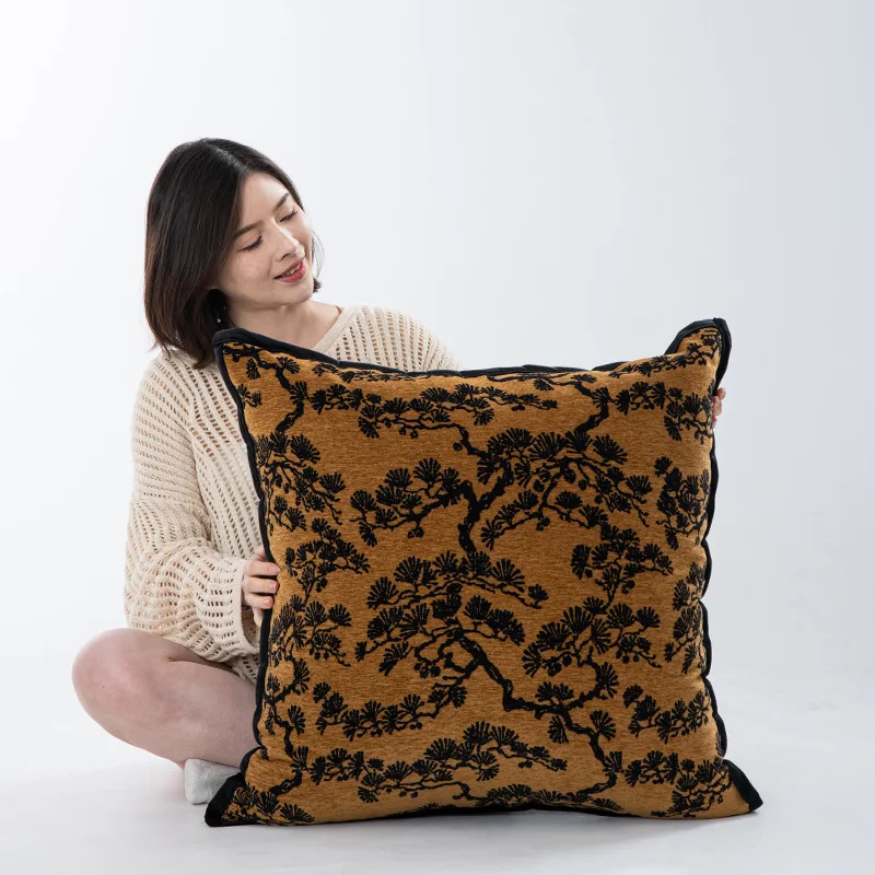 50x70/60X80CM Retro Throw Pillow Cover Simple Waist Cushion Cover Light Luxury Decor Home Decorative Pillowcase Large Size
