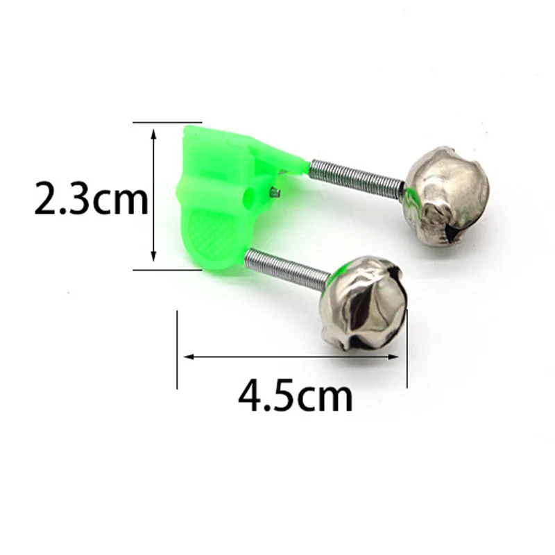 10 Pcs Tip ABS Fishing Rod Bell Rod Clamp Fishing Bite Alarms Fishing Rod Stalk Bells Clamp