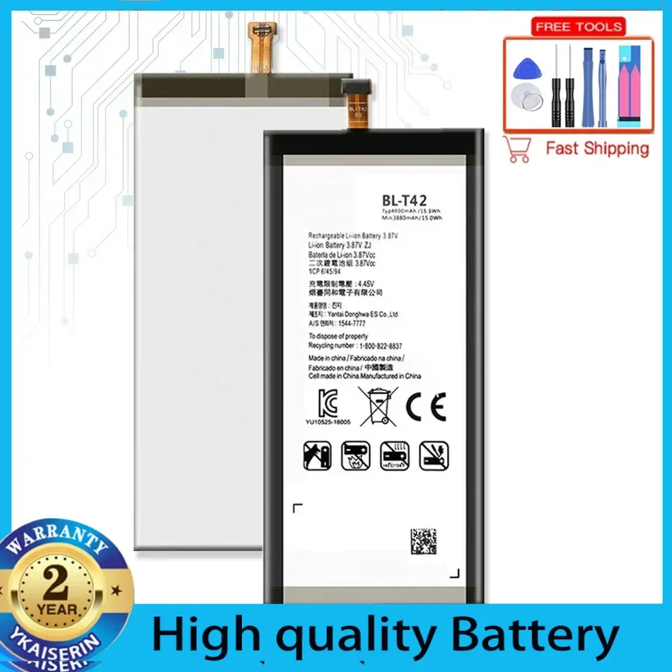 BL-T42 BLT42 Battery for LG V50 ThinQ 5G V50ThinQ BL T42 LM-V500 V500N V500EM V500xm Mobile Phone Batteries Free Tool Warranty