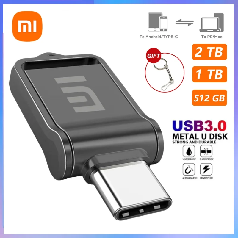 샤오미 플래시 드라이브 디스크, USB 플래시 샤오미, USB 3.0, 펜 드라이브, 1TB 메모리, 2TB