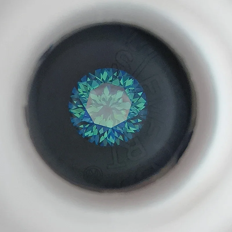 Moissanite Stone Plum Blossom Cut Round Shape Emerald Green Natural Color With GRA Certificate For Jewelry Making Materials