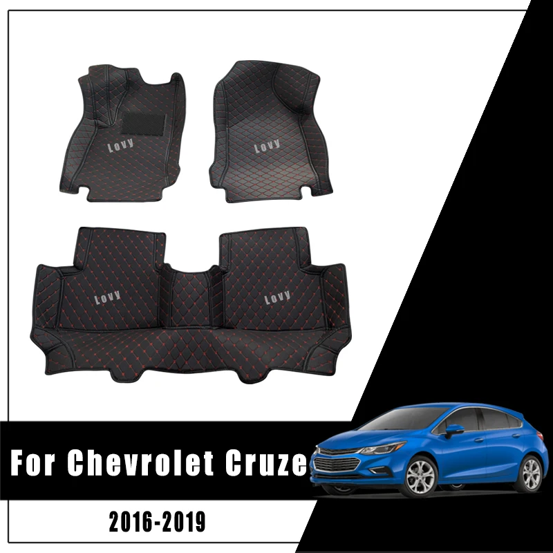 Car Floor Mats For Chevrolet Cruze MK2 2016 2017 2018 2019 2020 2021 Custom Foot Pads Automobile Carpets Rugs Covers Accessories