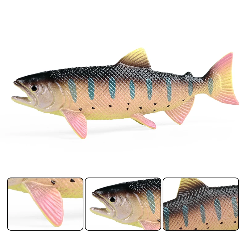 Oenux Sealife Tiere Actionfiguren Ozean Fisch Lachs Thunfisch Modell Figuren Mini PVC Schule Projekt Kid Collection Bildung Spielzeug – Detail 7