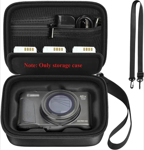 (Solo custodia) Borsa per fotocamera per fotocamera digitale Canon PowerShot SX740/ SX720/G7X Mark II/G7X Mark III, interno imbottito