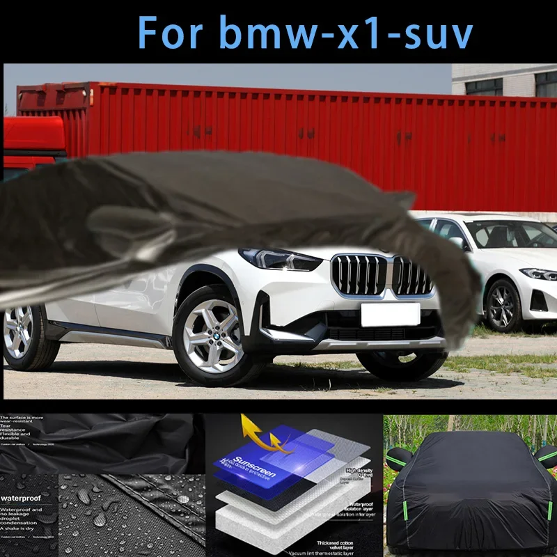 

For bmw-x1-suv Outdoor Protection Full Car Covers Snow Cover Sunshade Waterproof Dustproof Exterior Car accessories