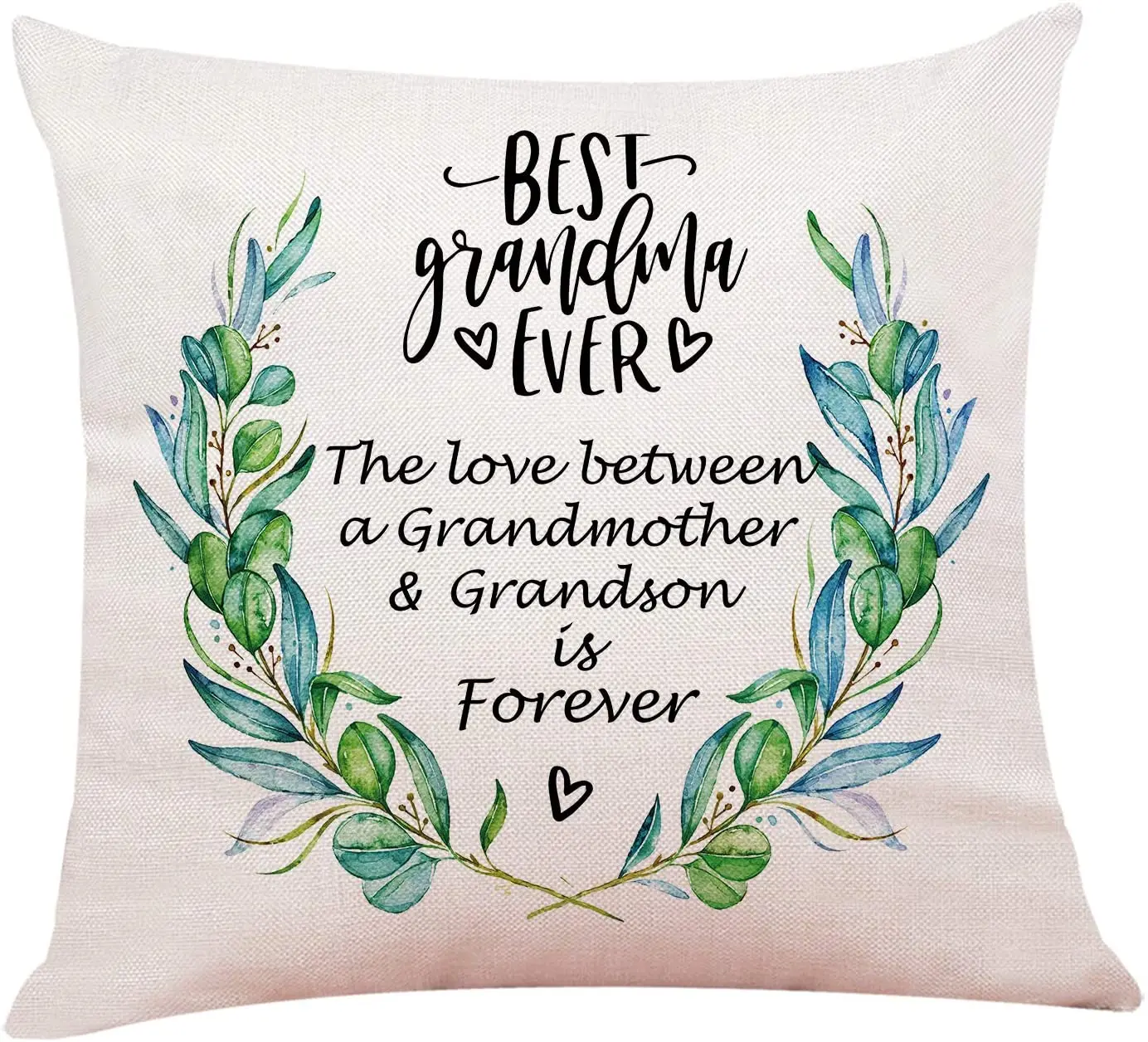 

Grandma Gift from Grandson, Grandma Pillow Case Cushion Cover for Sofa Couch Decor Gifts for Mother's Day