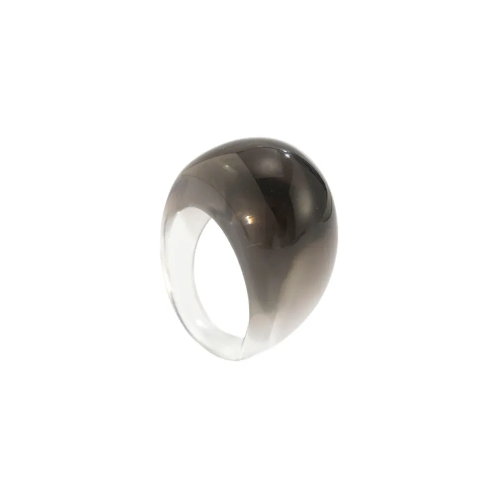 Unique Candy Color Transparent Resin Ring Multicolour Dome Acrylic Geometric Ring Chunky Oval Wide Irregular Ring Girls