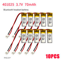 10pcs 401025 401225 Battery 70mAh Lipo 3.7V Lithium Batteries for Smart Bluetooth Headset Recording Pen Small Fan Induction Pen