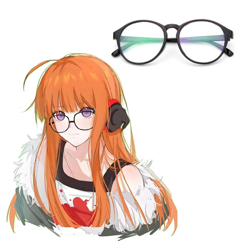 

Игра Persona 5, Futaba Sakura, реквизит для косплея, аксессуары, пластиковые женские черные круглые оправы, очки, вечеринка на Хэллоуин, карнавал