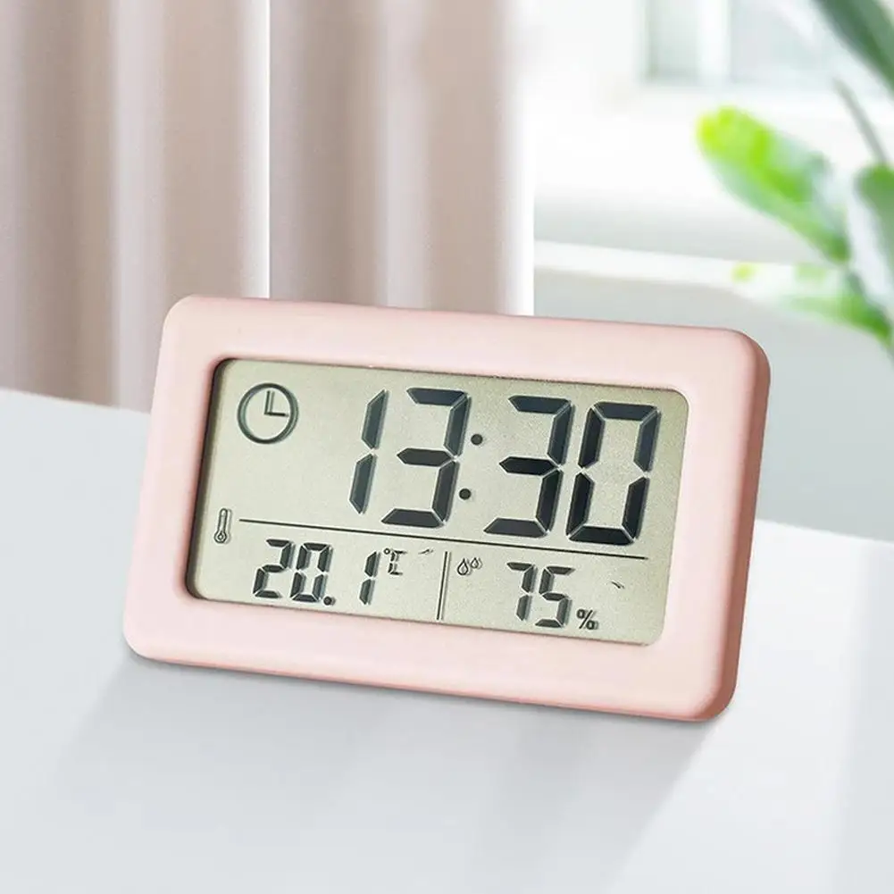 Digital Clock Thermometer Hygrometer Meter LED Indoor Electronic Humidity Monitor Clock Desktop Table Clocks For Home Z0L0