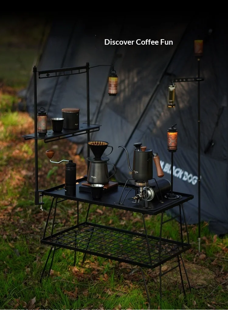 Cafetera de goteo manual para viajes y camping, personalizable a cualquier tamaño, estilo vintage, con accesorios completos, de acero inoxidable grueso y estuche de transporte de aluminio sellado.
