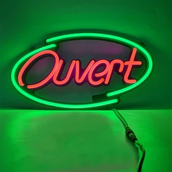 Led OPEN Neon Sign Lights RGB Color Changing Neon Ouvert Signs With Remote Controller For Bar Store Shop Decoration