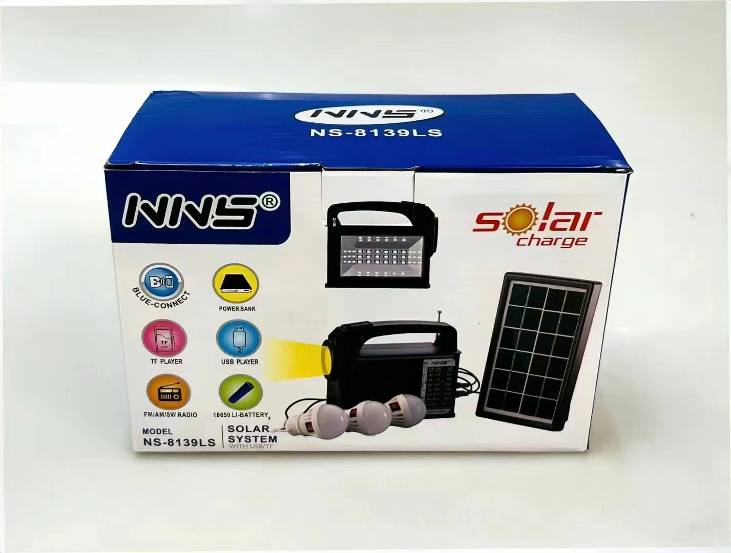 Radio solaire extérieure de NS-8139LS de NNS 5v USB Power Bank Radio bidirectionnelle de lumière de secours