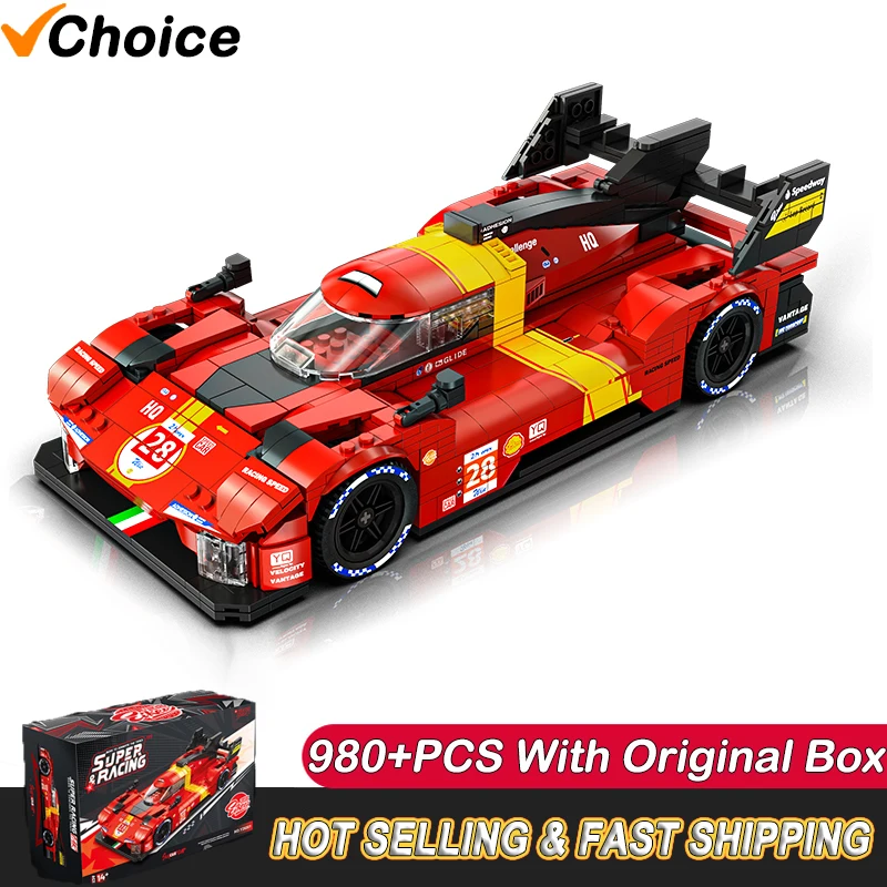 

City Technical Flame Speed Racing Car Building Blocks Sports Classic Cars MOC Creative Vehicle Toys Gifts for kids Decorations