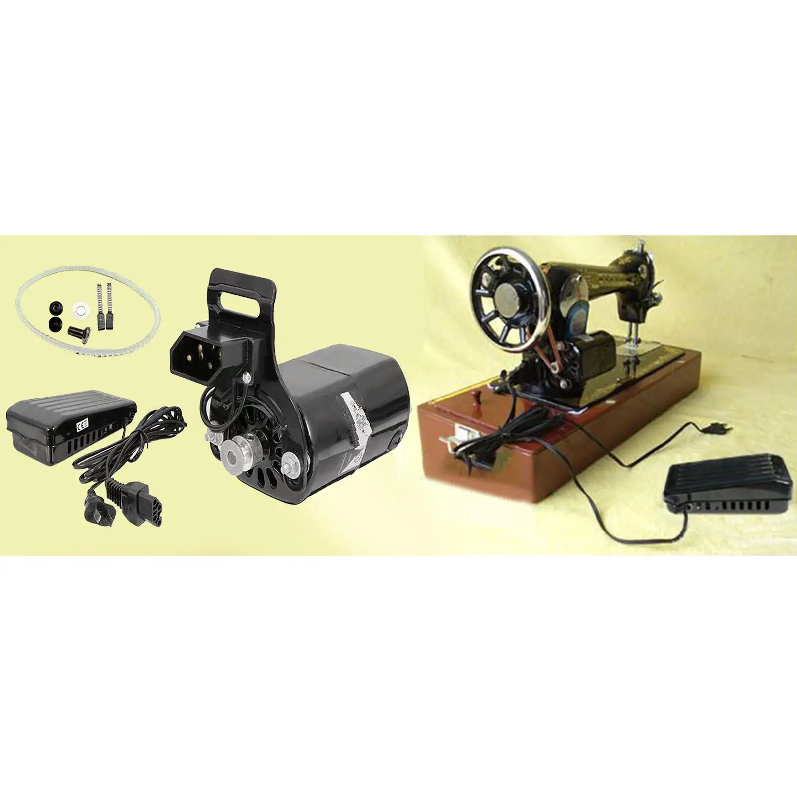 Sewing Machine Motor Controller Pedal Variable Speed Kit Electric Pulley Accessory for Household Sewing