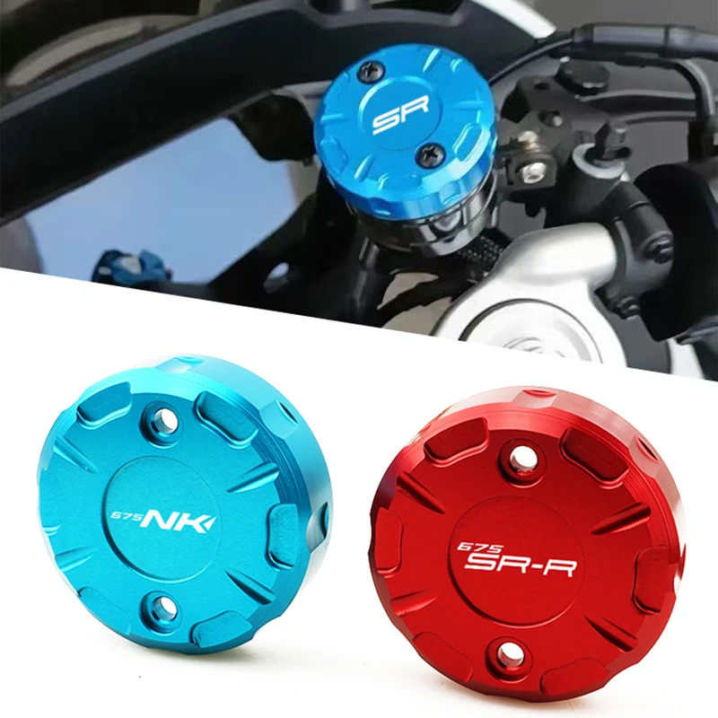 For CFMOTO SR 500SR-VOOM 675NK 675SR-R 675SR 675SRR Motorcycle CNC Front Brake Fluid Reservoir Oil Cup Cap Master Cylinder Cover