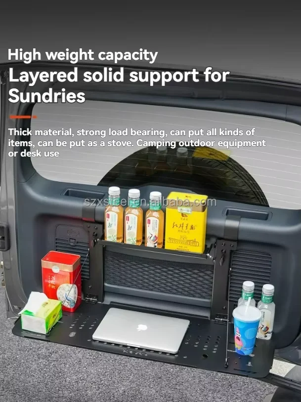 Custom For Equation Leopard 8 The Folding Aluminum Tabletop Rear Door Storage Rack For Extending The Trunk Storage Space
