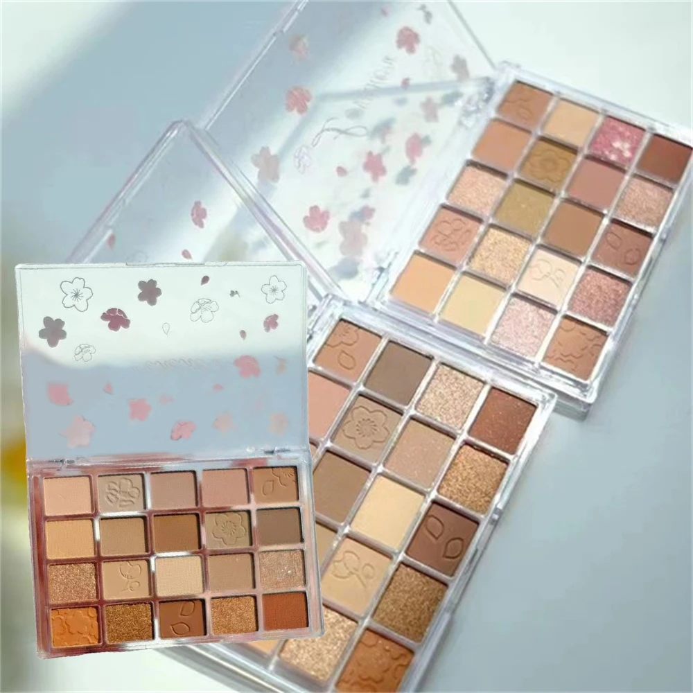 Low Saturation Eyeshadow Palette 20 Colors Easy To Carry Earthy Eyeshadow Palette Eye Makeup Sakura Eyeshadow Palette Parity