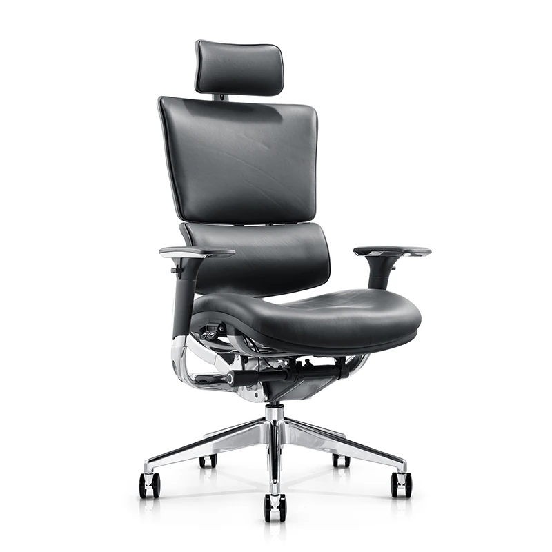 

Modern Comfortable Black Vinyl High Back Home Office Chair With Leg Support Boss Executive Director Office Chair