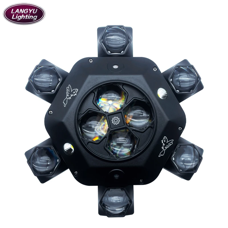 Imagem -03 - Led Moving Head Beam Light Cabeça em Rgbw Beam Laser Strobe Light Full Color Disco Party Par Dmx 10*10w Novo