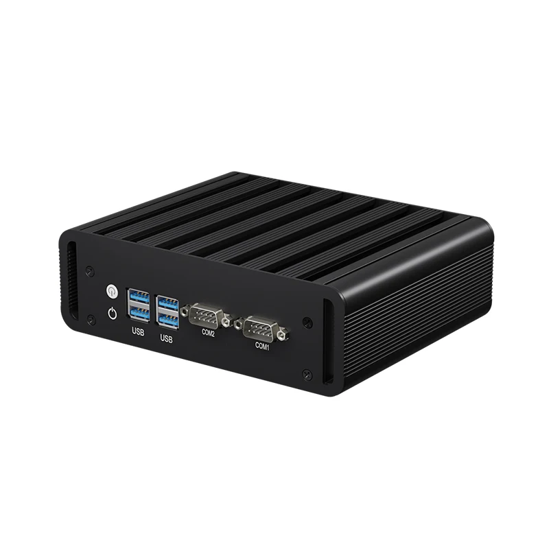 PC industriale senza ventola CPU Intel 4a/5a generazione 2x porte seriali 2x Gigabit Ethernet HDMI VGA Mini PCie Espansione Windows Ubuntu