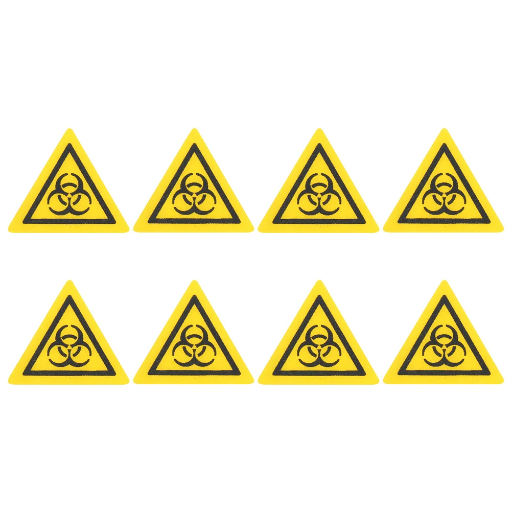 8 Stück Labs Biosafety Caution Label Sign Aufkleber Biological Hazard Risk Warning Neutral Marking