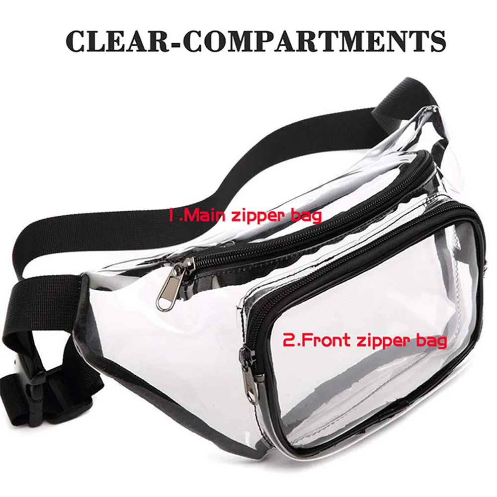 PVC Waist Bag Fashion Outdoor Travel Beach Box Cell Phone Transparent Storage Bag Waterproof Single Shoulder Cross-body Case