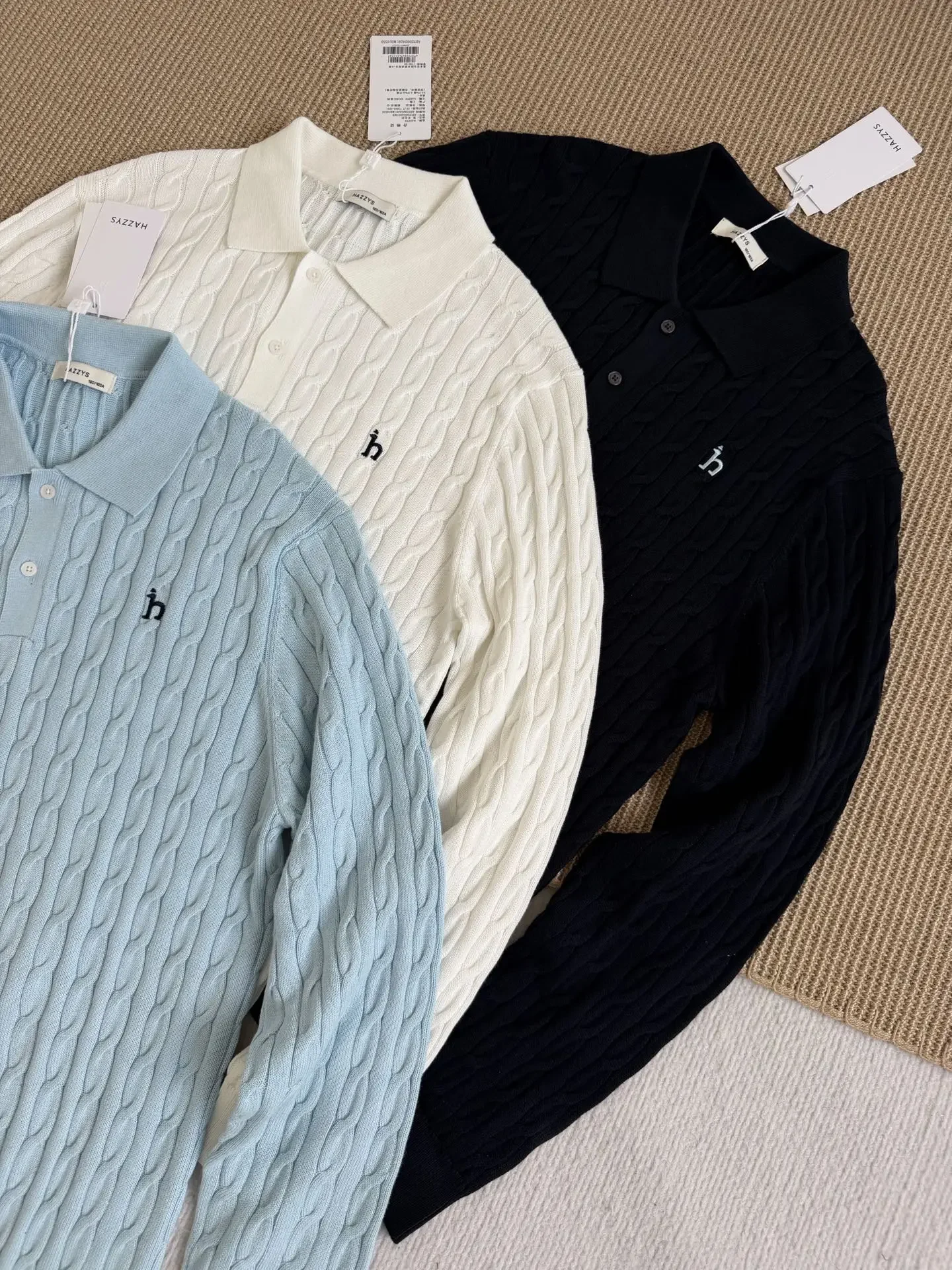 Hazzys Men's ICONIC Cable Knit Sweater | Premium 3D Textured Pullover | Classic Preppy Winter Warm Jumper