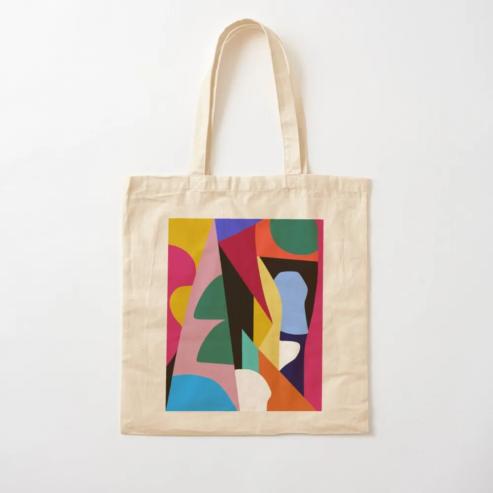 

Abstract Colorful Mid Century Tote Bag Shopper handbag Big bag tote bags aesthetic Canvas Tote Bag