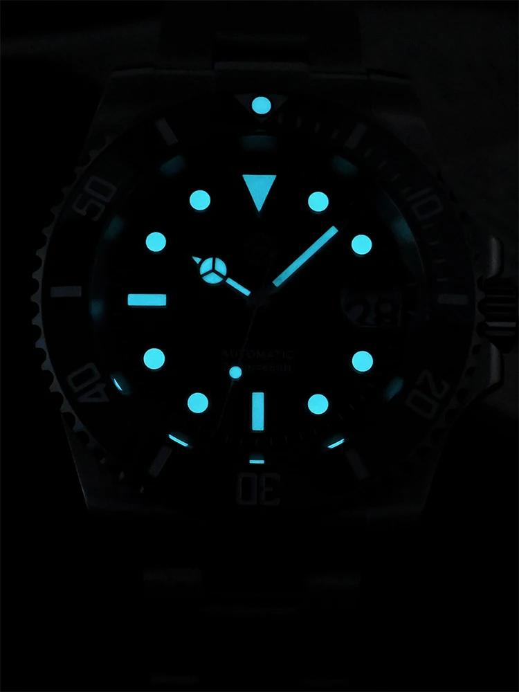 San Martin-Relógio mecânico automático de mergulho masculino, relógio Sapphire impermeável, relógio de luxo, Water Ghost, SN0017, 40mm, NH35, 200m, Novo