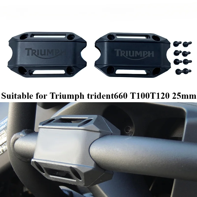 Universal Anti-Fall Bumper Block, Adequado para Triumph Trident 660 T100T120, Acessórios para Motocicletas, 25mm