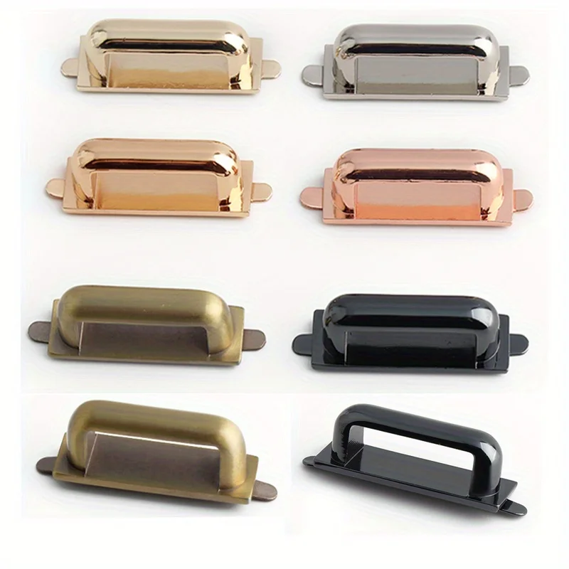 12PCS Metal Arch Bridge Handle with Spacer Hardware Accessories Shoulder Bag Side Buckle Clip Crafts Belt Loop Chain Connector