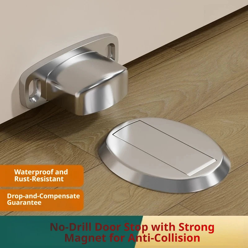 

Punch-Free Invisible Magnetic Door Stopper – Self-Adhesive Anti-Collision Door Retainer