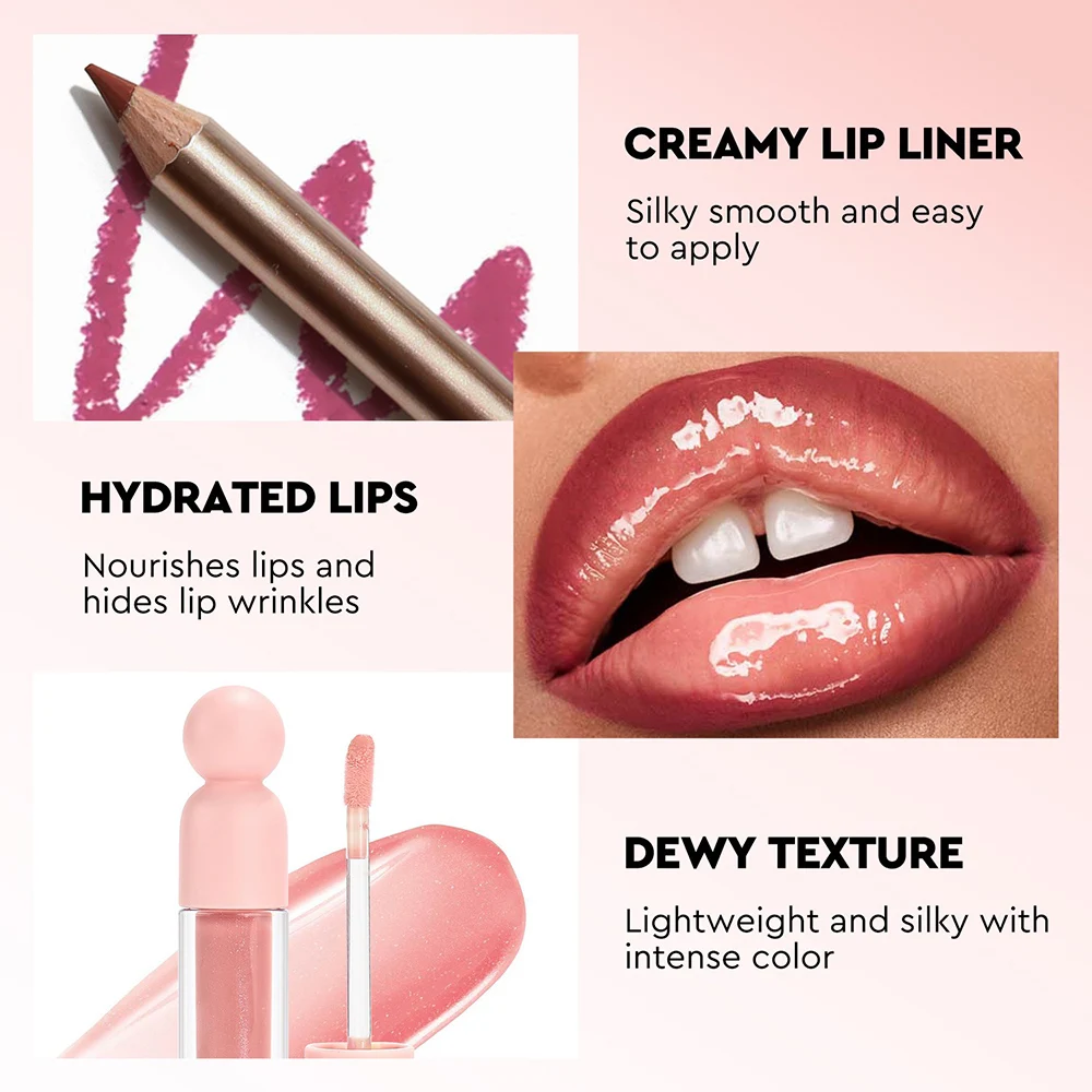 12 kleuren langdurige lipliner potlood 58 kleuren matte vloeibare lippenstift set private label aangepast logo veganistische make-up groothandel