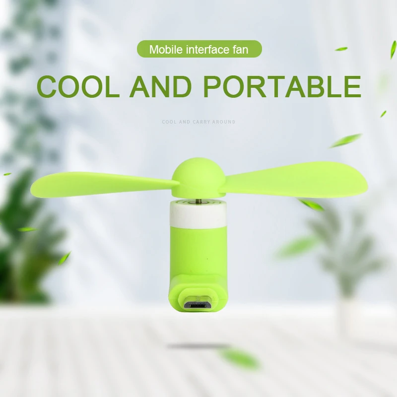 2in1 Mini Portable Mobile Phone Fan Cooler For Android USB Mini Fan