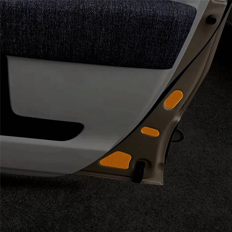 

Reliable-Car Door Warning Reflective Sticker Safety Car Door Opening Warning Reflector Tape For Toyota Sienta 2023-2024